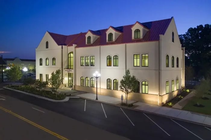 Medallion-Lok Standing Seam Roofing Panels on Apartment Building